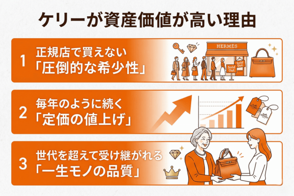 ケリーが資産価値が高い理由