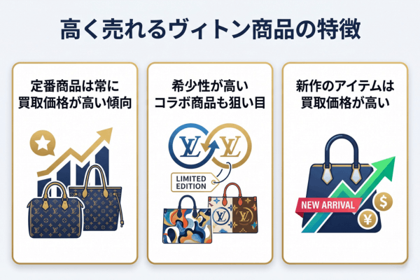 高く売れるヴィトン商品の特徴