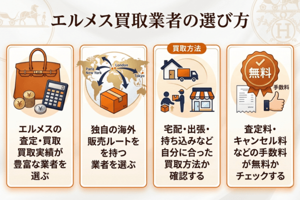 エルメス買取業者の選び方