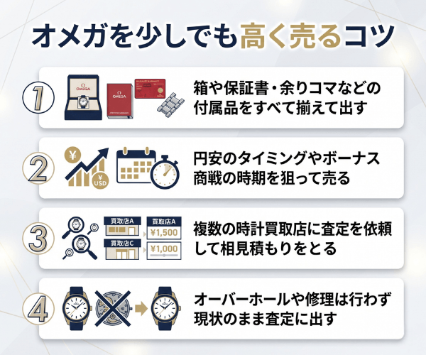 オメガを少しでも高く売るコツ