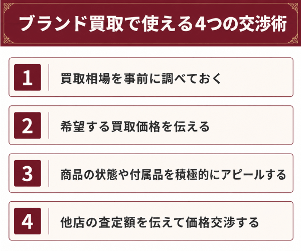 ブランド買取で使える4つの交渉術