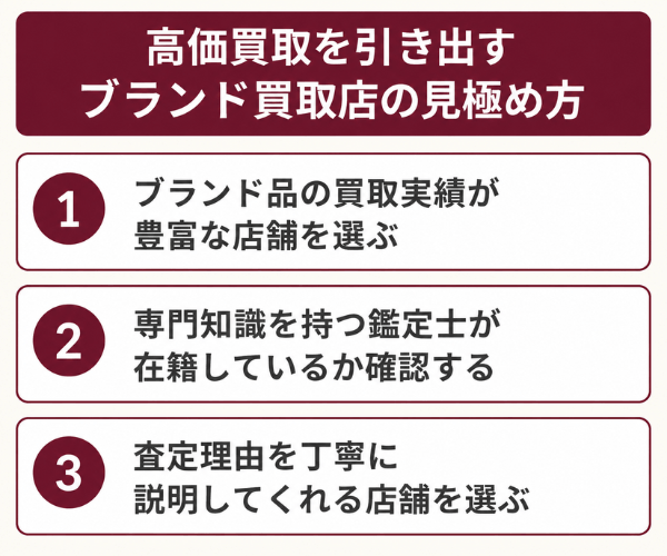 高価買取を引き出すブランド買取店の見極め方
