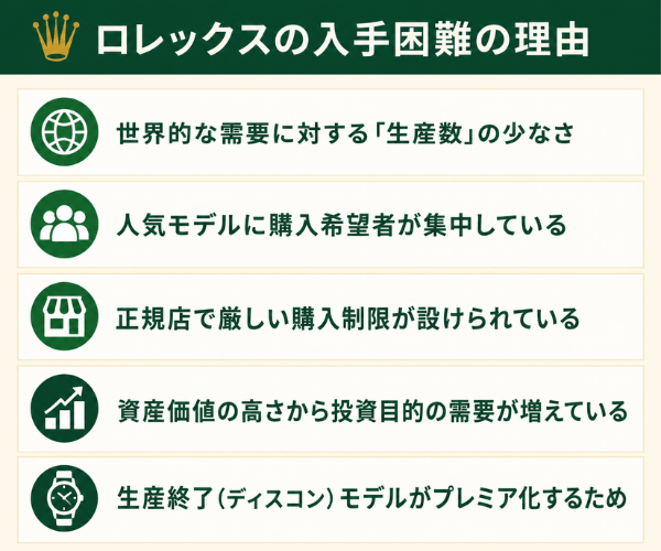 ロレックスの入手困難の理由