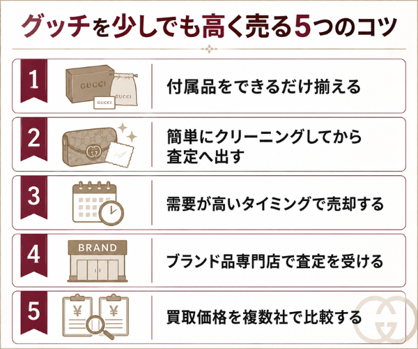 グッチを少しでも高く売る5つのコツ