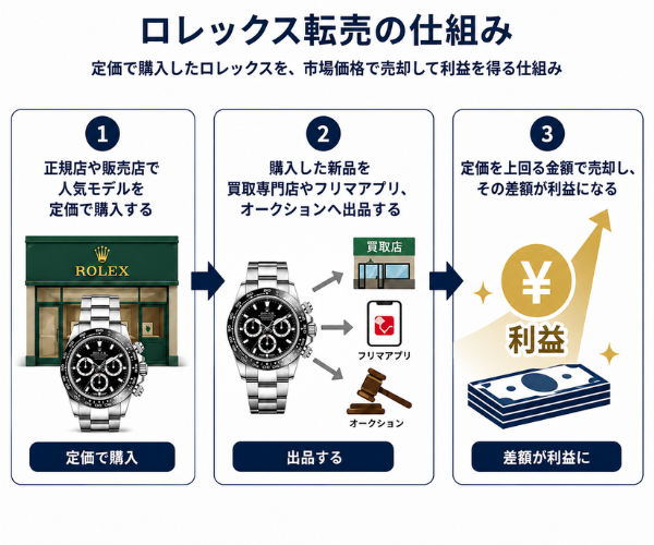 ロレックス転売の仕組み