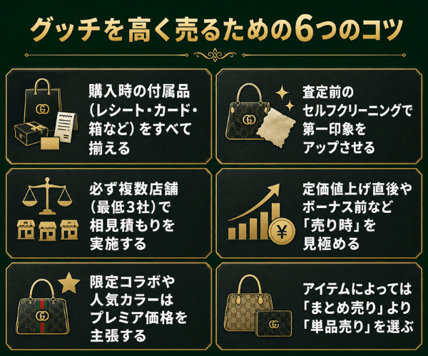 グッチを高く売るための6つのコツ