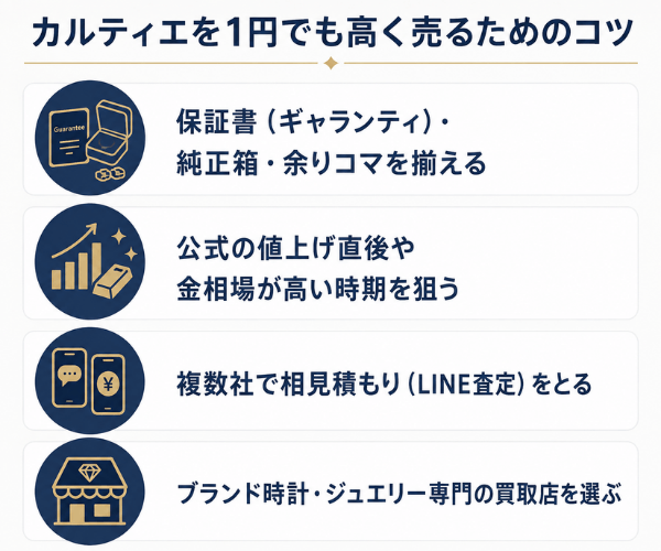 カルティエを1円でも高く売るためのコツ
