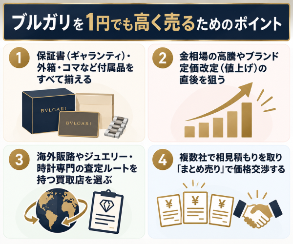 ブルガリを1円でも高く売るためのポイント