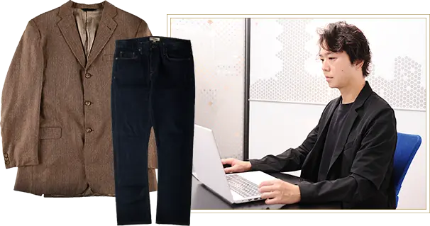 査定中のスタッフの写真